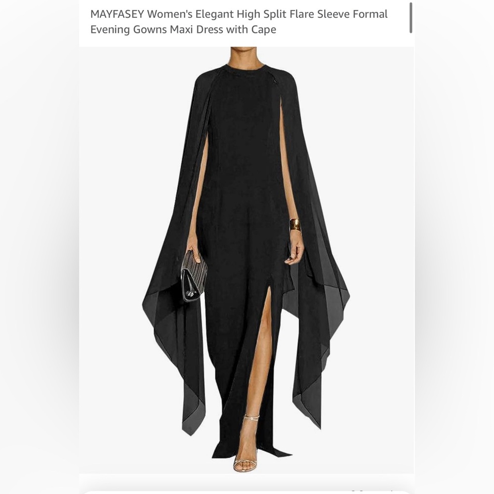 Mayfasey maxi cape dress